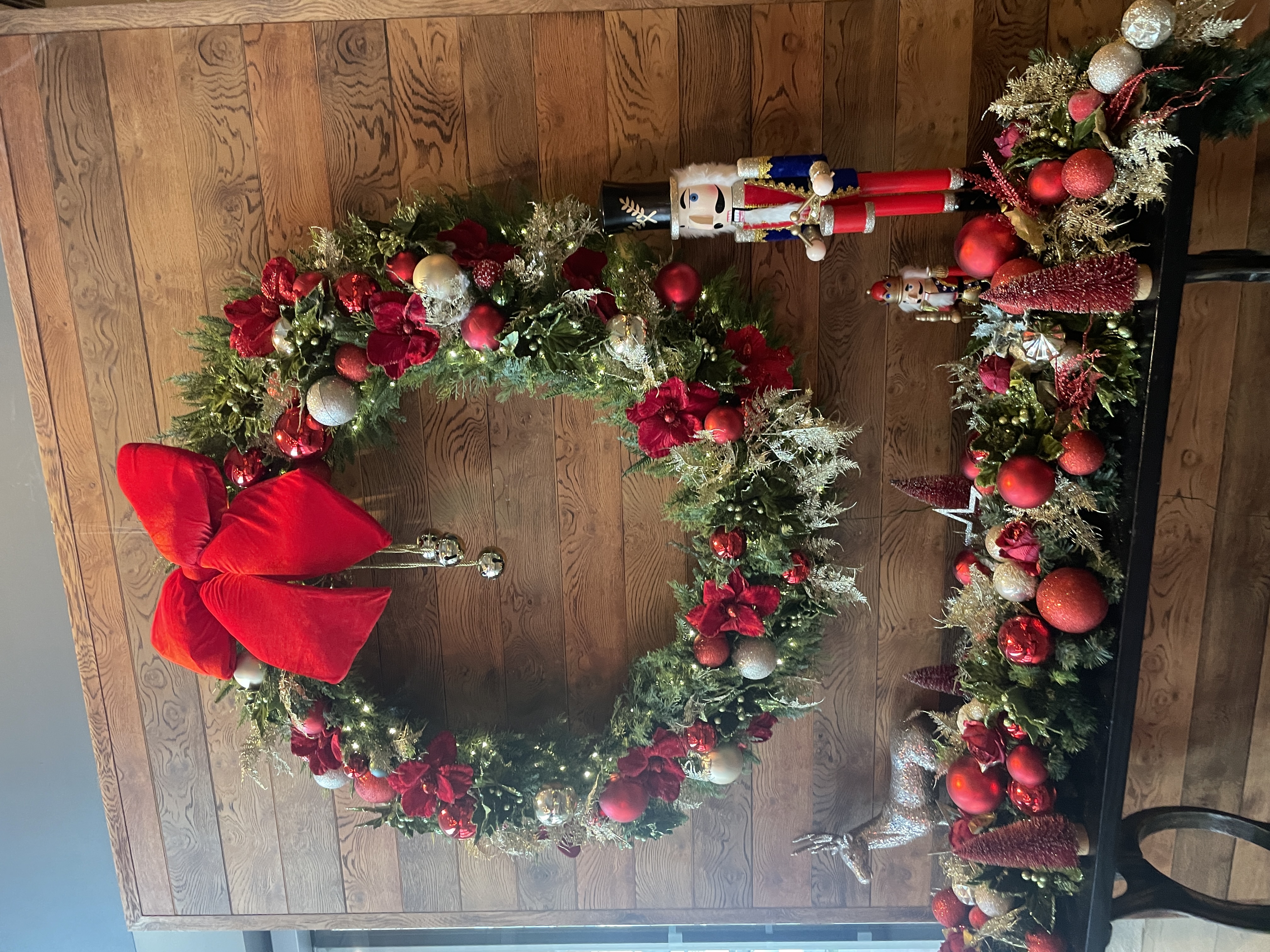 Christmas decorations at the Hilton